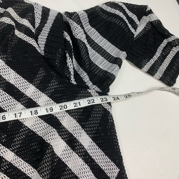 CJ Banks cardigan black White long sleeve Size X - Picture 4 of 6